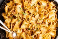 Rustic Pancetta Tomato Pappardelle