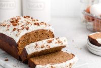 Cozy Gingerbread Loaf with Cream Cheese Cloud