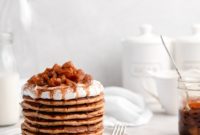 Fluffy Apple Spice Pancakes with Warm Compote