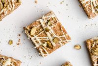 Decadent White Chocolate Pistachio Blondies