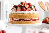 Fresh Strawberry Shortcake Layer Cake