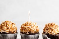 Decadent Toasted Coconut Chocolate Cupcakes