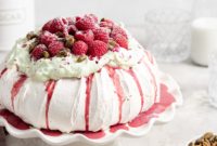 Decadent Pistachio Raspberry Pavlova