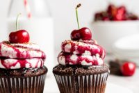 Midnight Cherry Chocolate Cupcakes