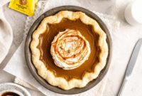Decadent SunButter Salted Caramel Pumpkin Pie