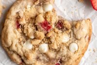 Strawberry Shortcake White Chocolate Cookies