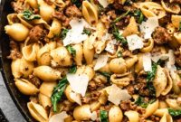 Rich Creamy Italian Sausage Shells