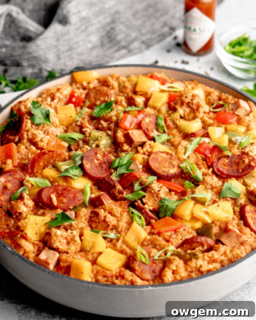 Chicken, chorizo, smoked ham, garlic sausage, garlic, and the holy trinity make up this incredible crockpot jambalaya