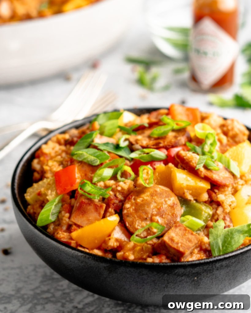 Chicken, chorizo, smoked ham, garlic sausage, garlic, and the holy trinity make up this incredible crockpot jambalaya