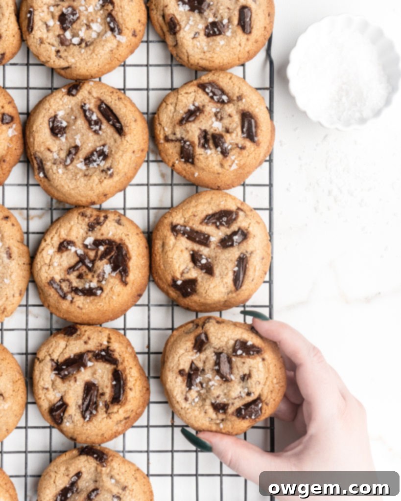 These Browned Butter Chocolate Chip Cookies are the cookies of your dreams! Perfectly chewy and full of awesome cookie flavor!
