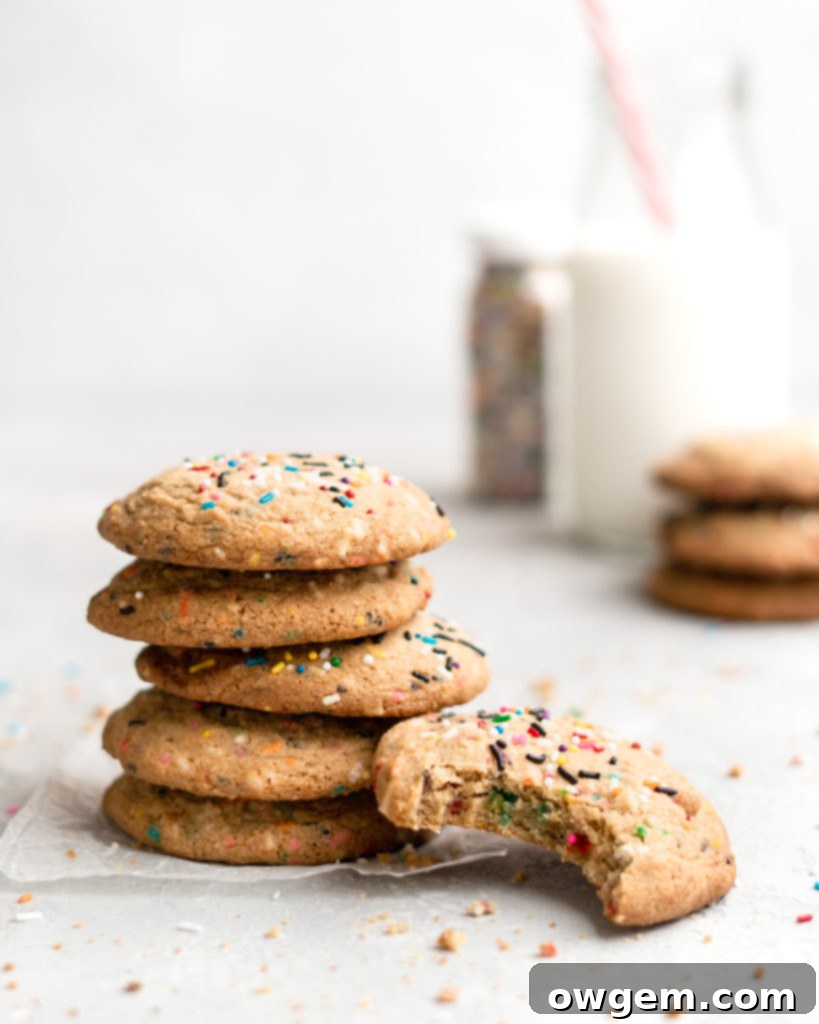 Funfetti Cookie dough, full of rainbow sprinkles