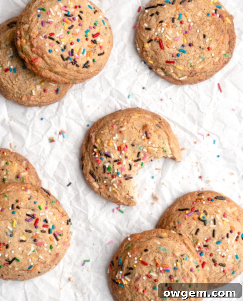Funfetti Cookie dough, full of rainbow sprinkles