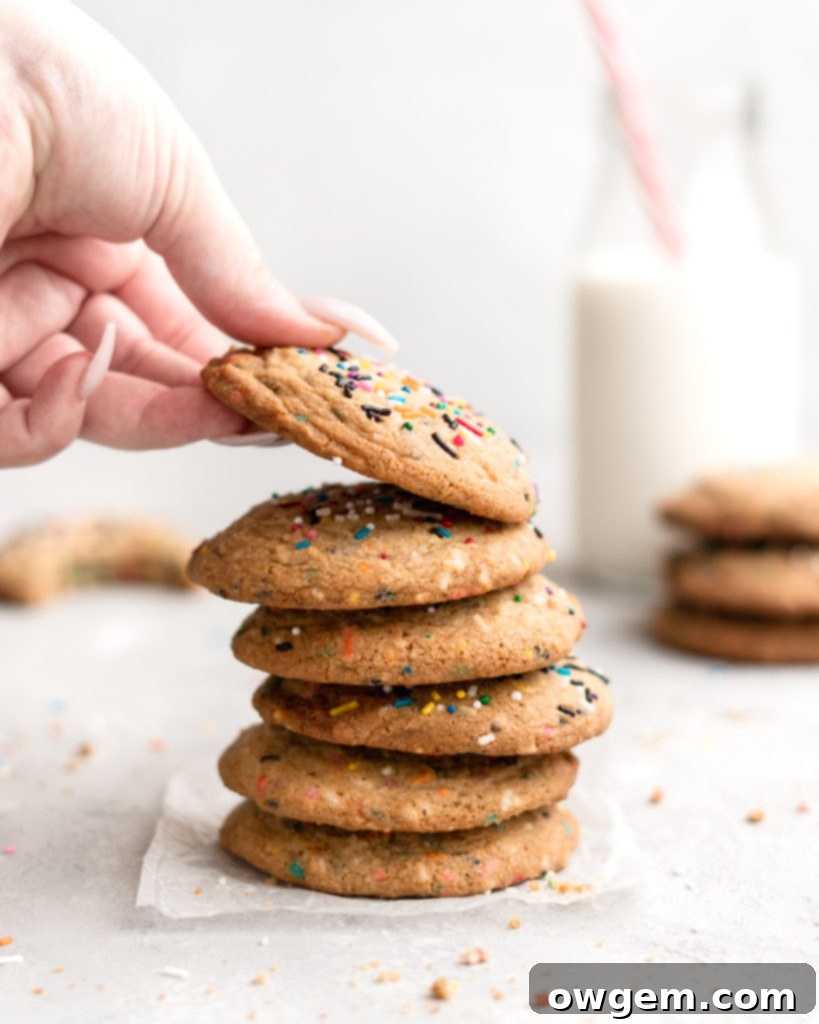 Funfetti Cookie dough, full of rainbow sprinkles