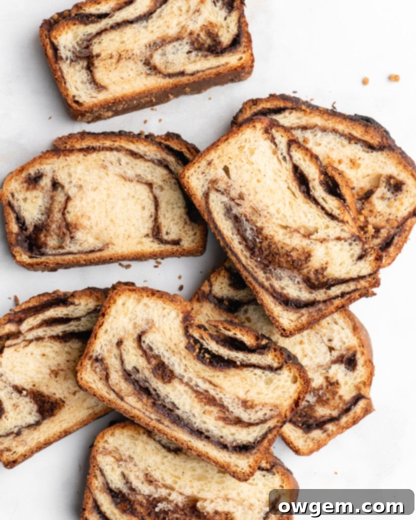 The beautiful babka loaf is filled with chocolate spread, crushed graham crackers, mini marshmallows, and topped with a graham cracker streusel