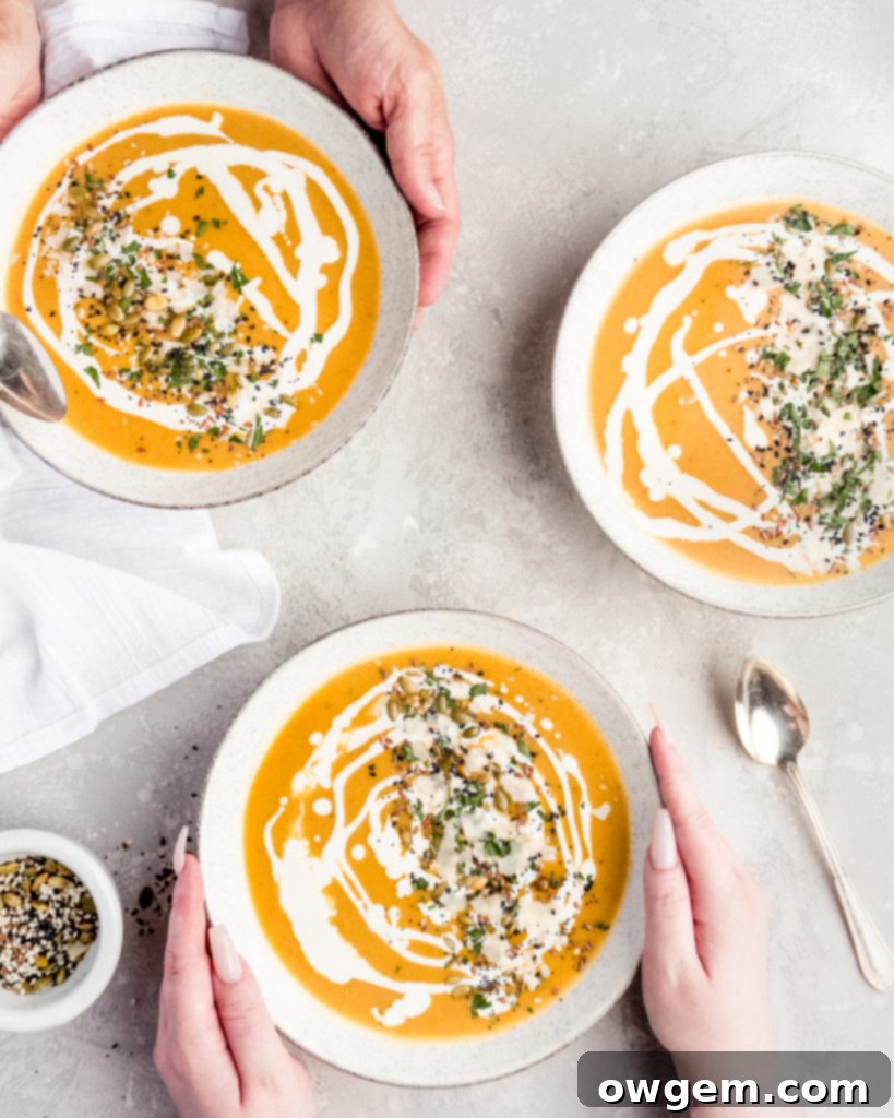 This Bourbon Butternut Squash Soup features both sweet and savory elements, and is super easy to make, perfect for a warming meal!