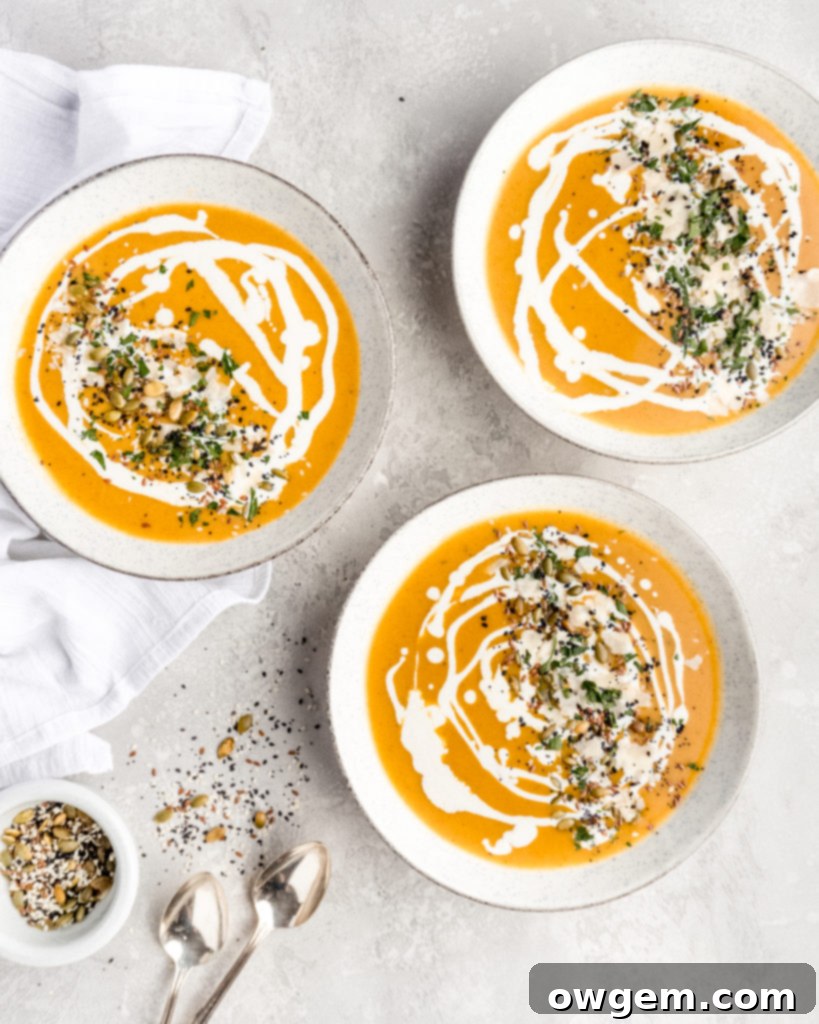 Brown butter is key to adding a deep, nutty flavor that elevates this butternut squash soup to gourmet status.