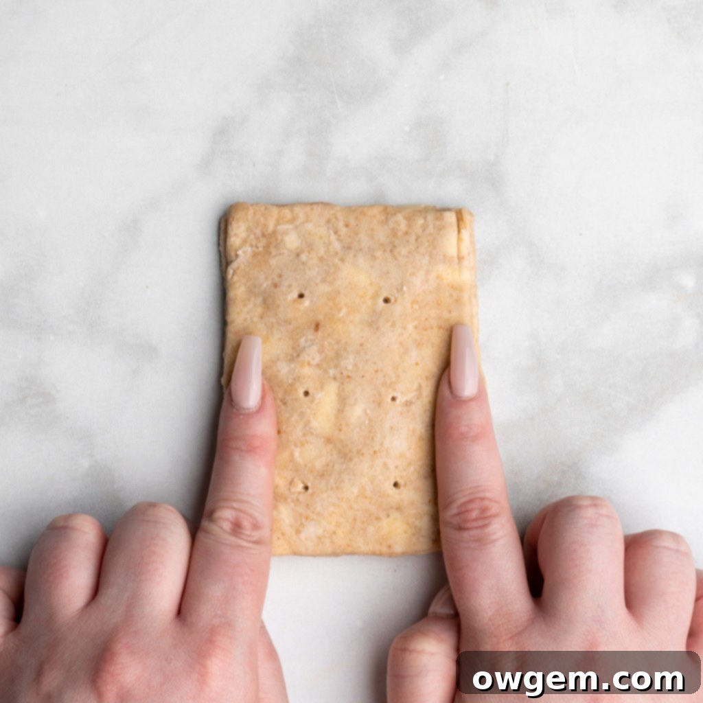 Firmly press the edges of the hand pie together with your fingers to seal.