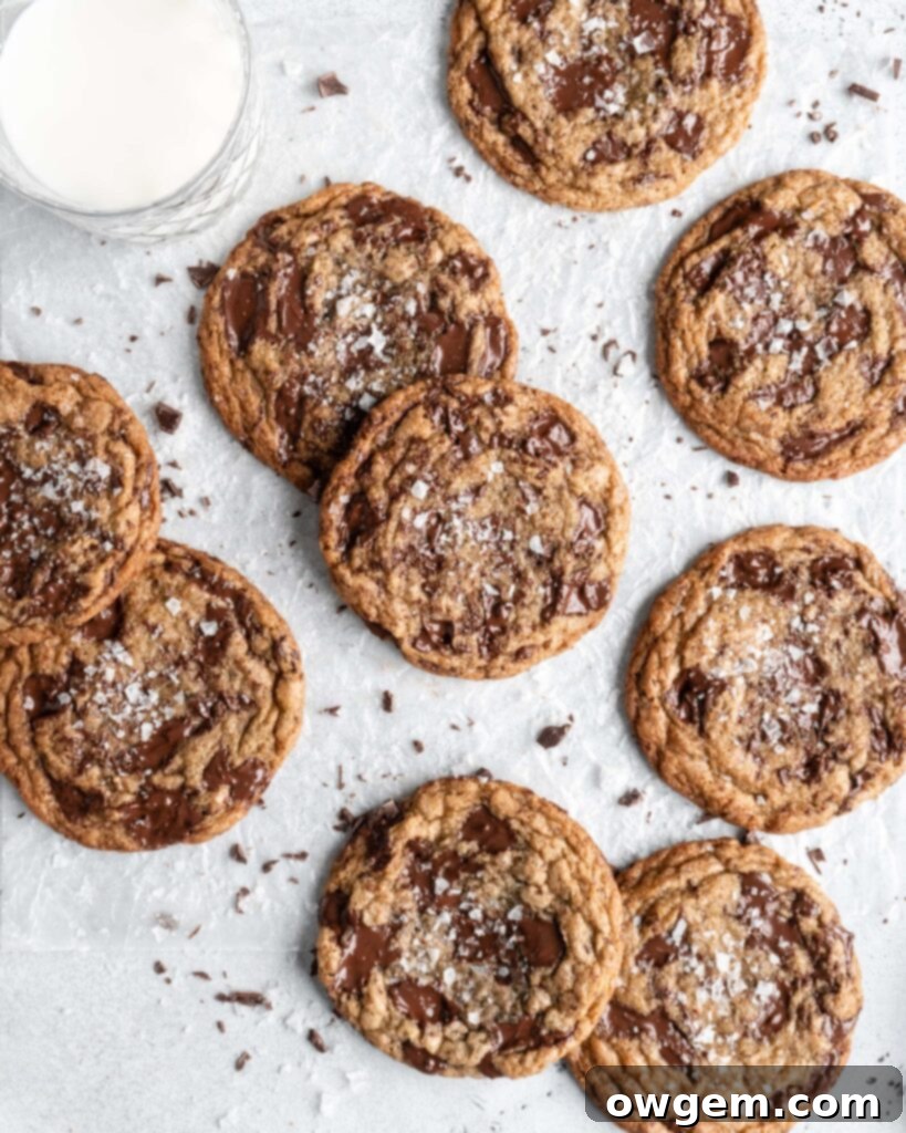 Double Rye Chocolate Chip Cookies are tangy and nutty thanks to rye flour and rye whisky