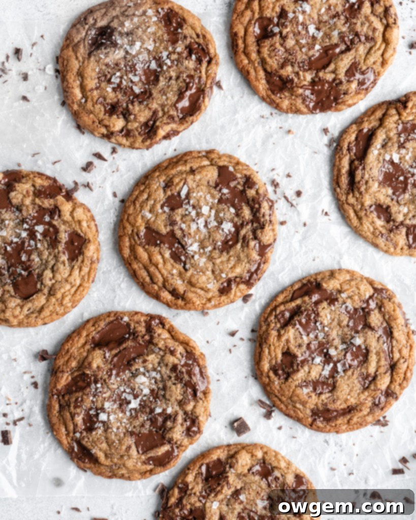 Double Rye Chocolate Chip Cookies are tangy and nutty thanks to rye flour and rye whisky
