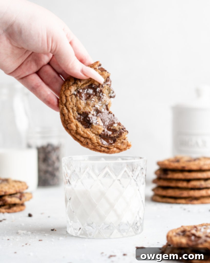 Double Rye Chocolate Chip Cookies are tangy and nutty thanks to rye flour and rye whisky
