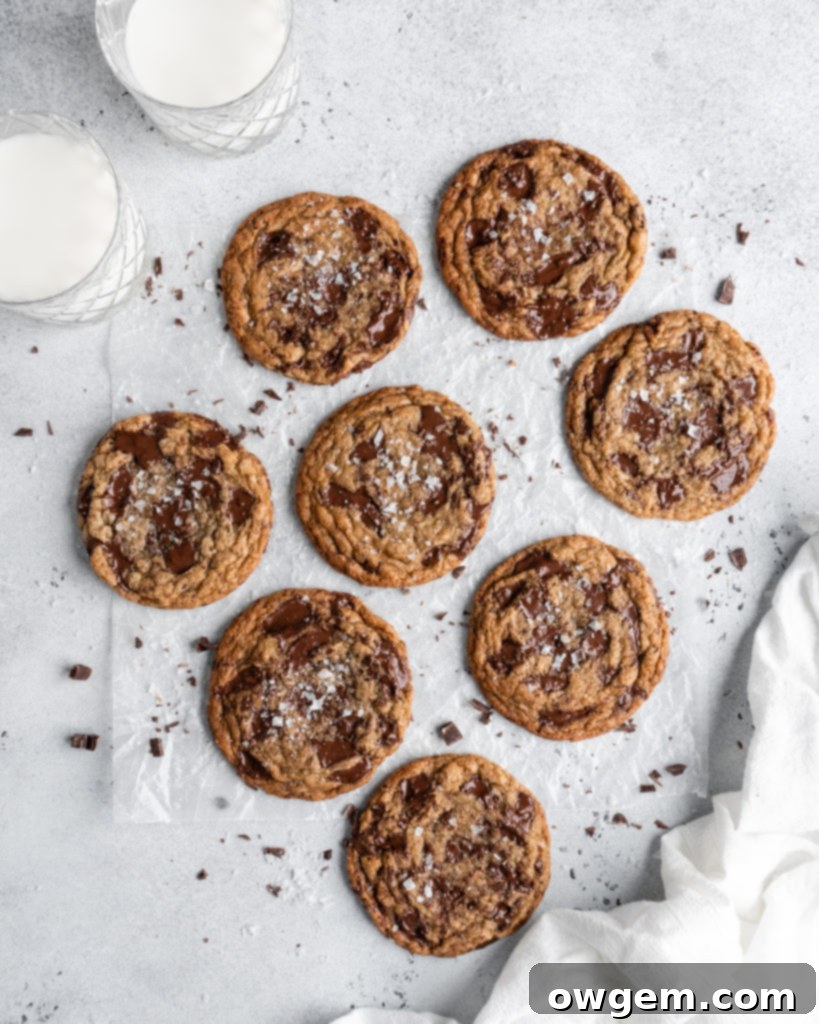 Double Rye Chocolate Chip Cookies are tangy and nutty thanks to rye flour and rye whisky