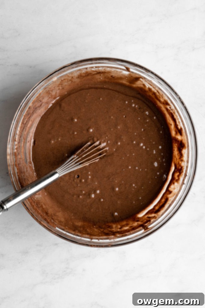 Chocolate Black Forest cupcake batter