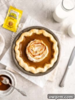 Pumpkin pie with whipped cream and salted caramel