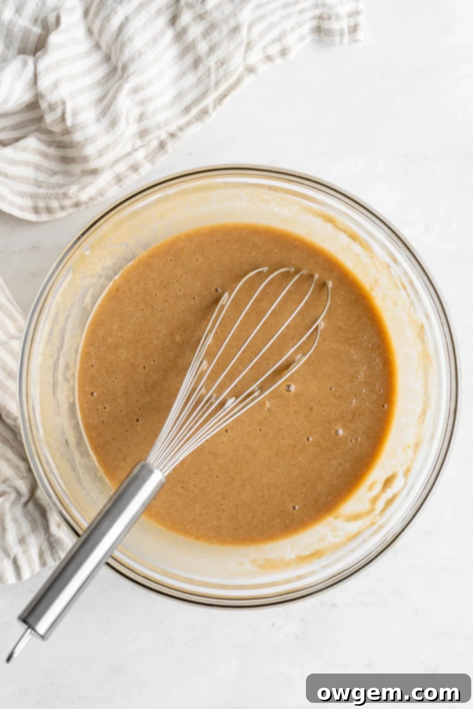 wet ingredients of coffee donuts