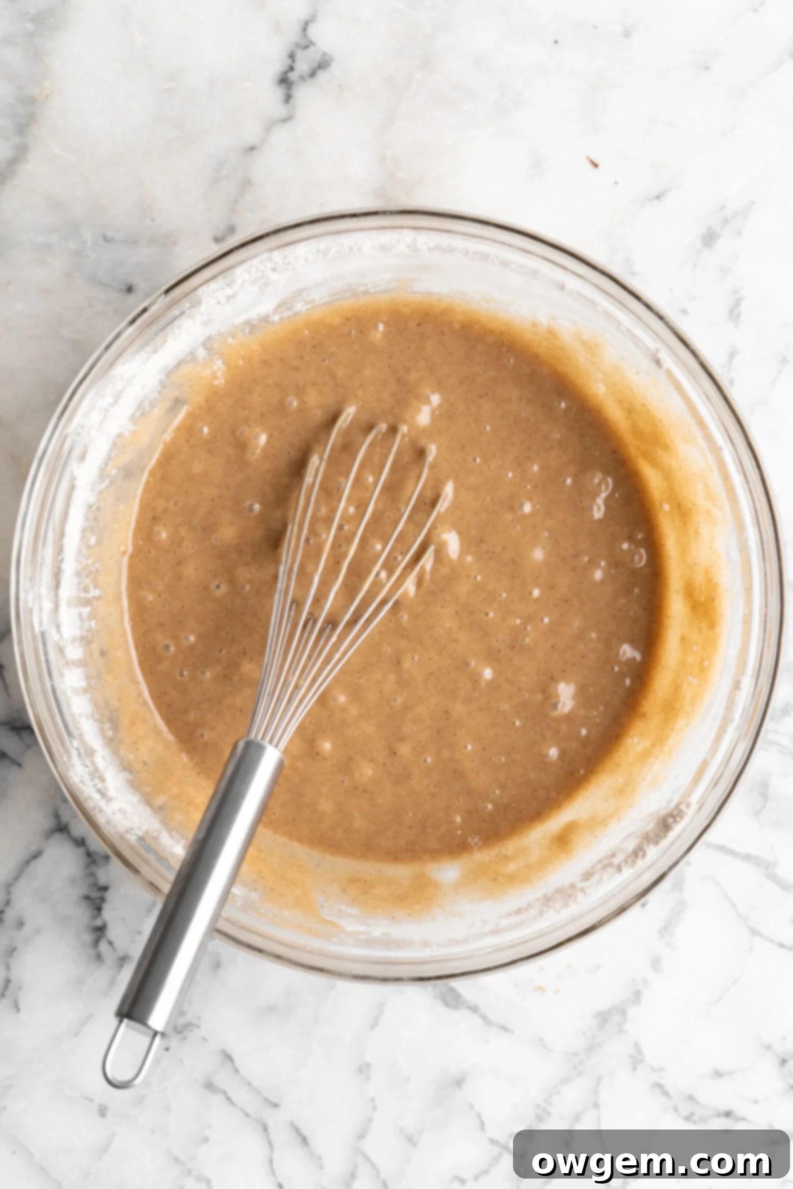 Spice cake batter before raisins.